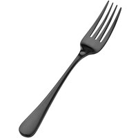 Bon Chef S4107BM Como 7" 18/10 Stainless Steel Extra Heavy Weight Matte Black Salad / Dessert Fork - 12/Case