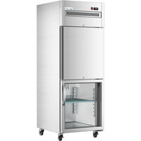 Avantco Z1-R2-BWMS 29" VersaHub WiFi-Enabled Right-Hinged Glass Half Door Stainless Steel Reach-In Refrigerator