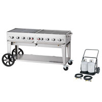 Crown Verity MCC-60 60" Mobile Outdoor Charbroiler Complete Set - 129,000 BTU