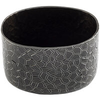 Tablecraft 10738 Crackle Oval Black Aluminum Sugar Packet Holder