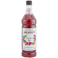 Monin Premium Strawberry Rose Flavoring Syrup 1 Liter