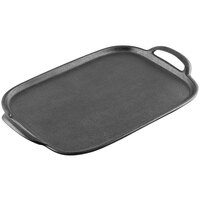 Tablecraft 10048 Faux Cast Iron 20 3/8" x 13 1/4" Matte Black Melamine Tray