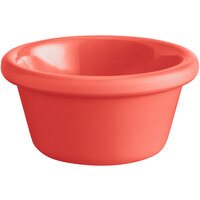 Acopa Foundations 2 oz. Orange Smooth Melamine Ramekin - 12/Case