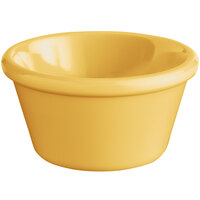 Acopa Foundations 4 oz. Yellow Smooth Melamine Ramekin - 12/Case