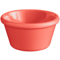 Acopa Foundations 4 oz. Orange Smooth Melamine Ramekin - 12/Case