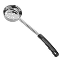 Choice 6 oz. Black Perforated Portion Spoon