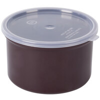 Carlisle Classic 1.5 Qt. Brown Round SAN Plastic Crock with Lid