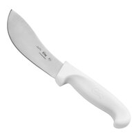 Choice 6" Curved Skinning Knife with White Handle