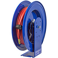 Coxreels E-HP-150 Spring Rewind Expandable Cabinet Grease and Hydraulic Oil Hose Reel with (1) High Pressure 1/4" x 50' Hose - 5000 PSI