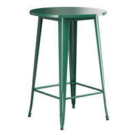 Lancaster Table & Seating Alloy Series 30" Round Emerald Green Bar Height Outdoor Table