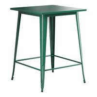 Lancaster Table & Seating Alloy Series 32" x 32" Emerald Green Bar Height Outdoor Table