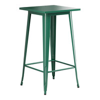 Lancaster Table & Seating Alloy Series 24" x 24" Emerald Green Bar Height Outdoor Table