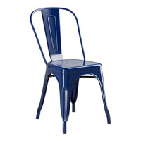 Lancaster Table & Seating Alloy Series Sapphire Outdoor Cafe Chair