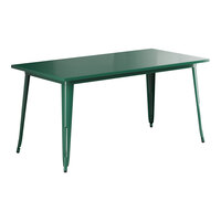 Lancaster Table & Seating Alloy Series 63" x 32" Emerald Green Standard Height Outdoor Table