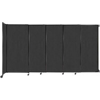 Versare 7472502 Black StraightWall Wall-Mounted Sliding Room Divider - 11' 3" x 6'