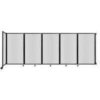 Versare 7260503 Clear Poly Wall-Mounted Room Divider 360 - 14' x 5'