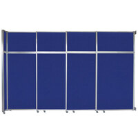 Versare 1072405 Royal Blue Operable Wall Sliding Room Divider - 12' 8" x 8' 5 1/4"