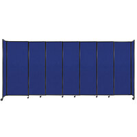 Versare 1482705 Royal Blue StraightWall Sliding Room Divider - 15' 6" x 6' 10"