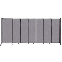 Versare 1482708 Cloud Gray StraightWall Sliding Room Divider - 15' 6" x 6' 10"