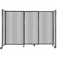 Versare 1560303 Clear Poly StraightWall Sliding Room Divider - 7' 2" x 5'
