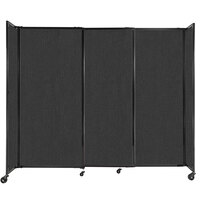 Versare 1472302 Black StraightWall Sliding Room Divider - 7' 2" x 6'