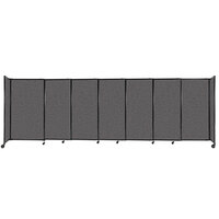 Versare 1460707 Charcoal Gray StraightWall Sliding Room Divider - 15' 6" x 5'