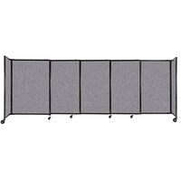 Versare 1448508 Cloud Gray StraightWall Sliding Room Divider - 11' 3" x 4'