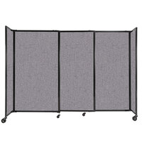 Versare 1460308 Cloud Gray StraightWall Sliding Room Divider - 7' 2" x 5'
