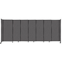 Versare 1472707 Charcoal Gray StraightWall Sliding Room Divider - 15' 6" x 6'