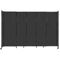 Versare 1490502 Black StraightWall Sliding Room Divider - 11' 3" x 7' 6"