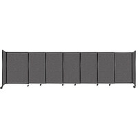 Versare 1448707 Charcoal Gray StraightWall Sliding Room Divider - 15' 6" x 4'