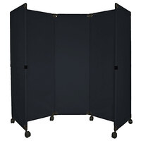 Versare 1706002 Black MP10 Economical Folding Portable Partition - 6' x 6'
