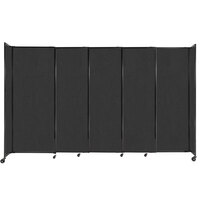 Versare 1482502 Black StraightWall Sliding Room Divider - 11' 3" x 6' 10"
