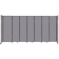 Versare 1490708 Cloud Gray StraightWall Sliding Room Divider - 15' 6" x 7' 6"