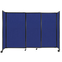 Versare 1460305 Royal Blue StraightWall Sliding Room Divider - 7' 2" x 5'