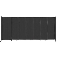 Versare 1482702 Black StraightWall Sliding Room Divider - 15' 6" x 6' 10"