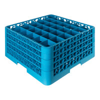 Carlisle RG36-414 OptiClean 36 Compartment Glass Rack with 4 Extenders
