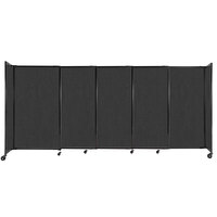 Versare 1460502 Black StraightWall Sliding Room Divider - 11' 3" x 5'