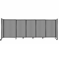 Versare 1548507 Light Gray Poly StraightWall Sliding Room Divider - 11' 3" x 4'