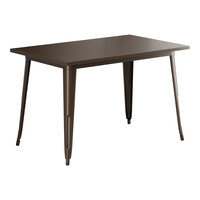 Lancaster Table & Seating Alloy Series 48" x 30" Copper Standard Height Outdoor Table