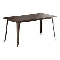 Lancaster Table & Seating Alloy Series 63" x 32" Copper Standard Height Outdoor Table