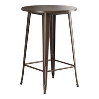 Lancaster Table & Seating Alloy Series 30" Round Copper Bar Height Outdoor Table