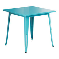 Lancaster Table & Seating Alloy Series 32" x 32" Turquoise Standard Height Outdoor Table