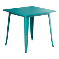 Lancaster Table & Seating Alloy Series 32" x 32" Teal Topaz Standard Height Outdoor Table