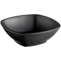 GET B-601-BK Nara 12 oz. Black Matte Square Melamine Bowl - 24/Case