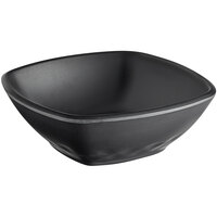 GET B-501-BK Nara 6 oz. Black Matte Square Melamine Bowl - 24/Case