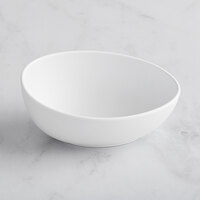 GET Enterprises B-2000-W Riverstone 12 oz. White Irregular Round Matte Melamine Bowl - 12/Pack