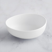 GET Enterprises B-1200-W Riverstone 8 oz. White Irregular Round Matte Melamine Bowl - 24/Case