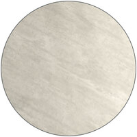 Lancaster Table & Seating 30" Round Reversible White / Gray Slate Laminated Table Top