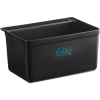 Choice 2.5 Gallon Black Refuse Bin for Utility / Bussing Cart